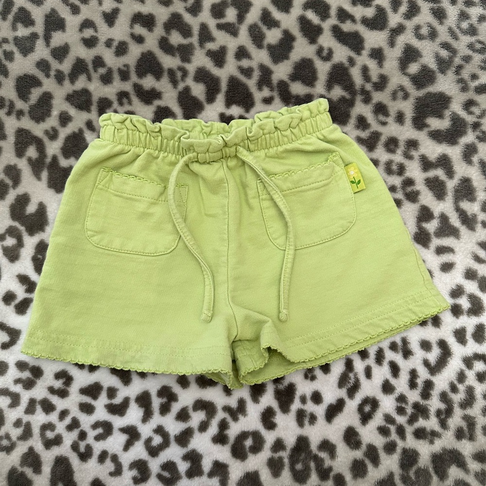 Y2K Gymboree Knit Shorts in Light Green Size Small 3 Years